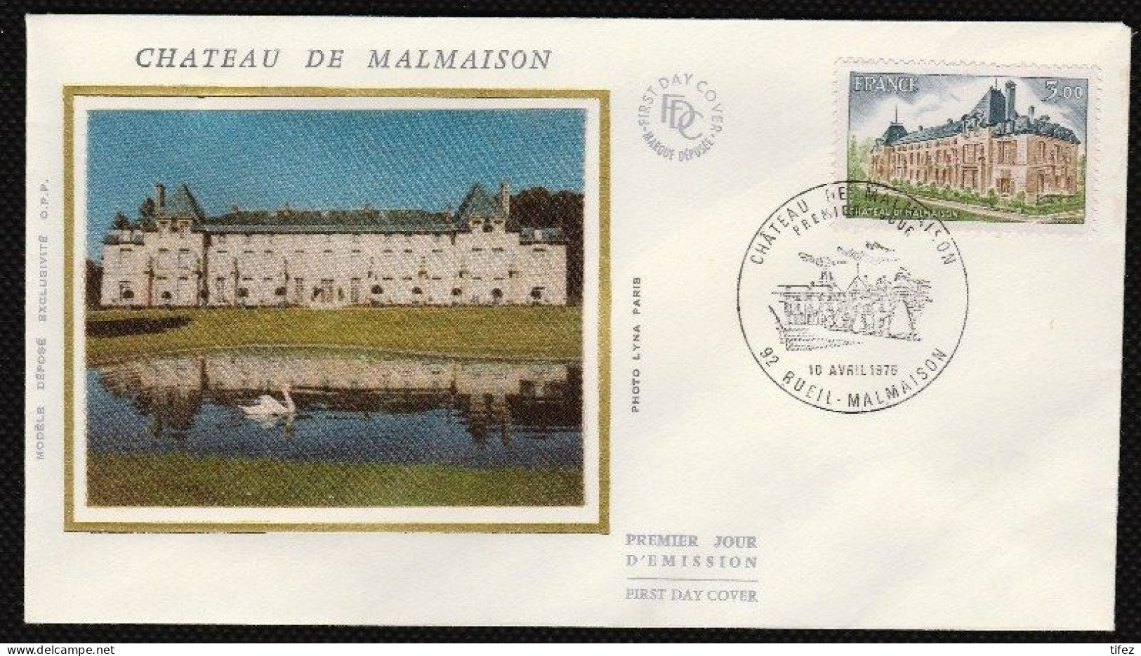 FDC/France/Année 1976 - N°1873 : Château De MALMAISON - 1970-1979