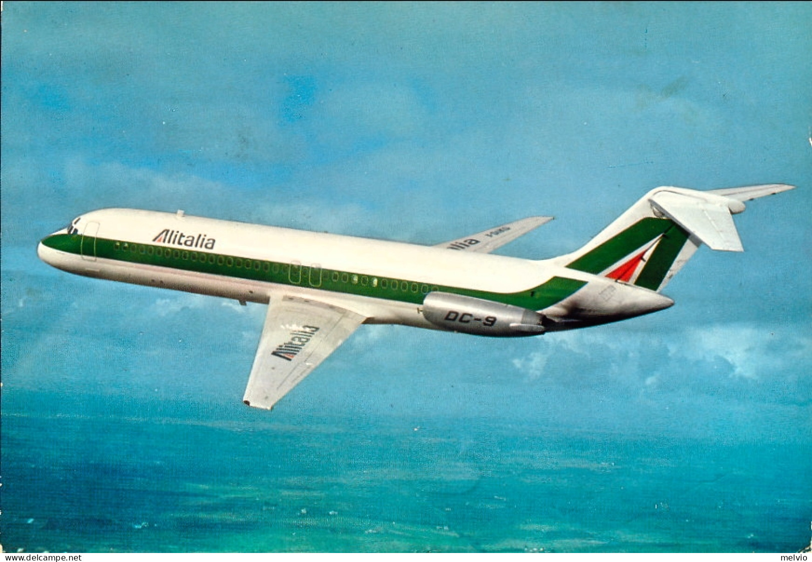 Vaticano-1990 Cartolina Illustrata Aereo Douglas DC 9 Bollo Nuovo Volo Non Stop  - Aéreo