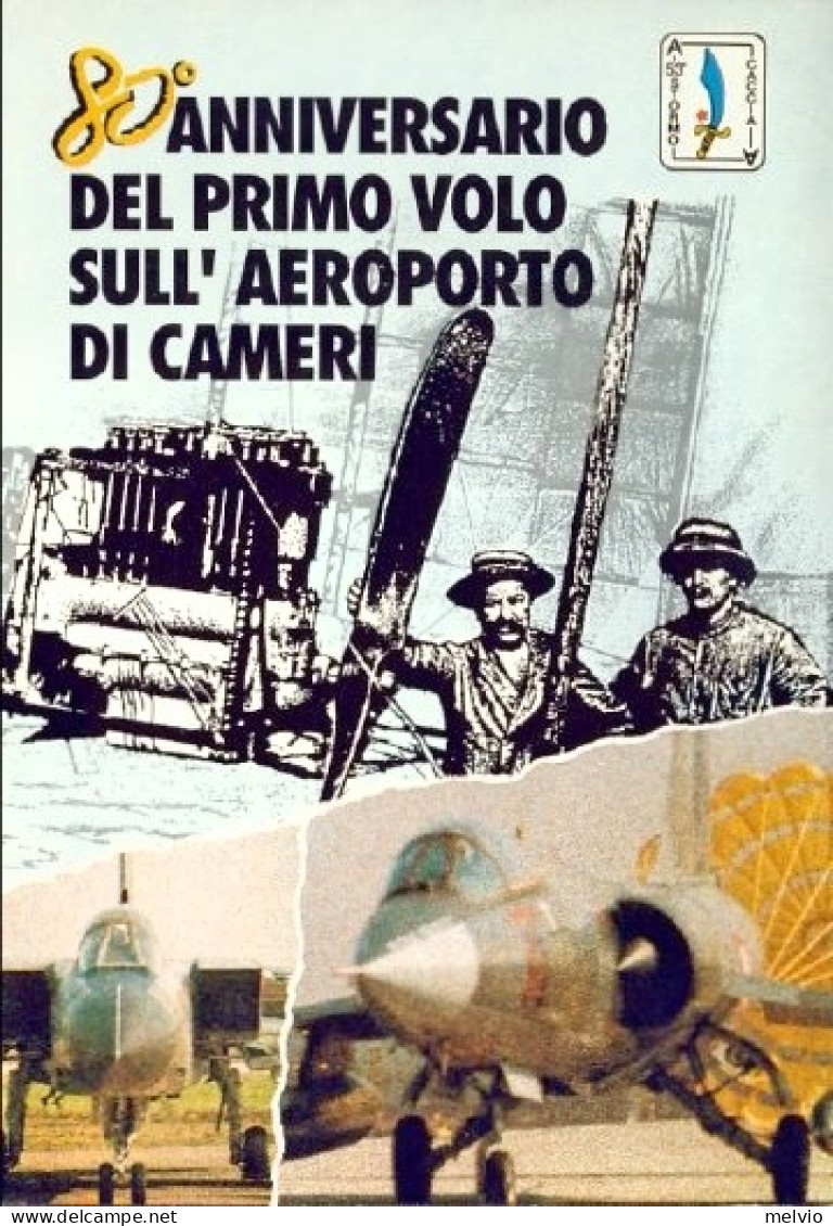 Vaticano-1990 Cartolina Per L'80^ Anniversario Del I^volo Sull'aeroporto Di Came - Luftpost