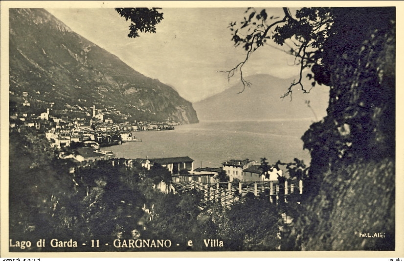 1945-cartolina Foto Lago Di Garda Gargnano E Villa Affrancata Coppia 60c.arancio - Brescia