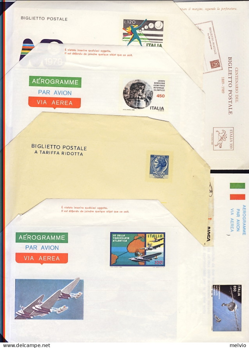 1977/99-lotticino Di Undici Biglietti Postale/aerogrammi Diversi, Tutti Perfetti - Entiers Postaux