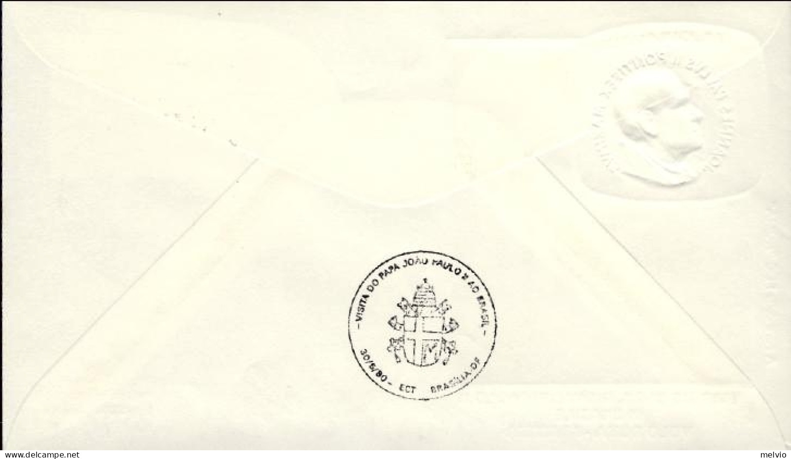 Vaticano-1980 Volo Papale In Brasile Citta' Del Vaticano-Brasilia - Airmail