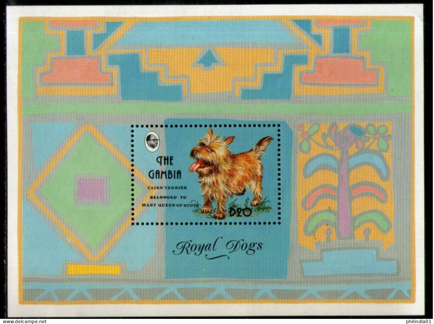 Gambia 1993 Cairn Terrier Royal Dogs Pet Animals Sc 1404 M/s MNH # 13365 - Perros