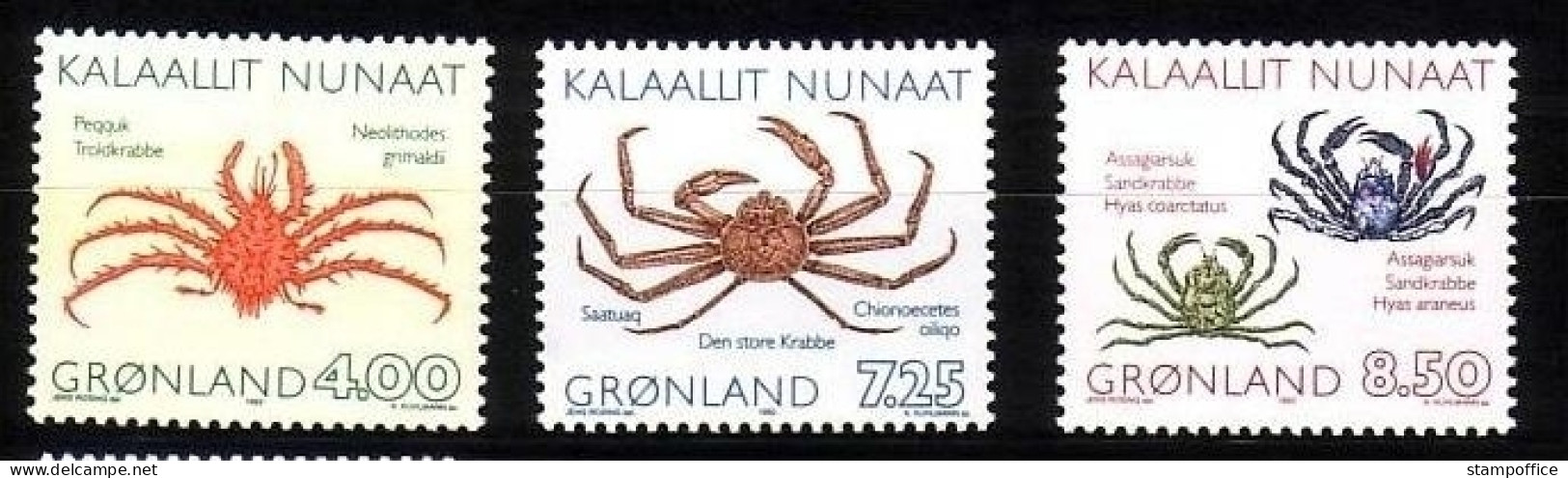 GRÖNLAND MI-NR. 231-233 POSTFRISCH(MINT) KRABBEN 1993 - Unused Stamps