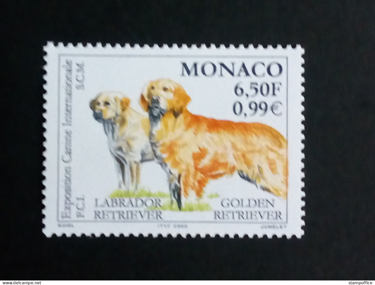 MONACO MI-NR. 2483 POSTFRISCH(MINT) HUNDEAUSSTELLUNG MONTE CARLO 2000 RETRIEVER - Ungebraucht