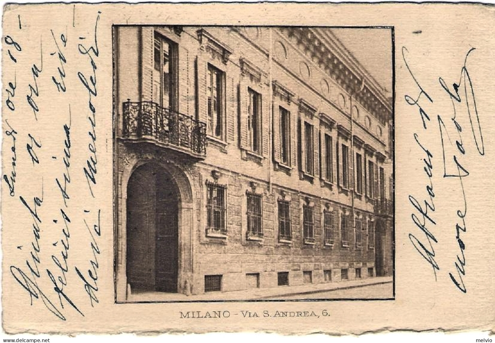 1936-"Milano Via Sant'Andrea" Cartolina Viaggiata - Milano (Milan)