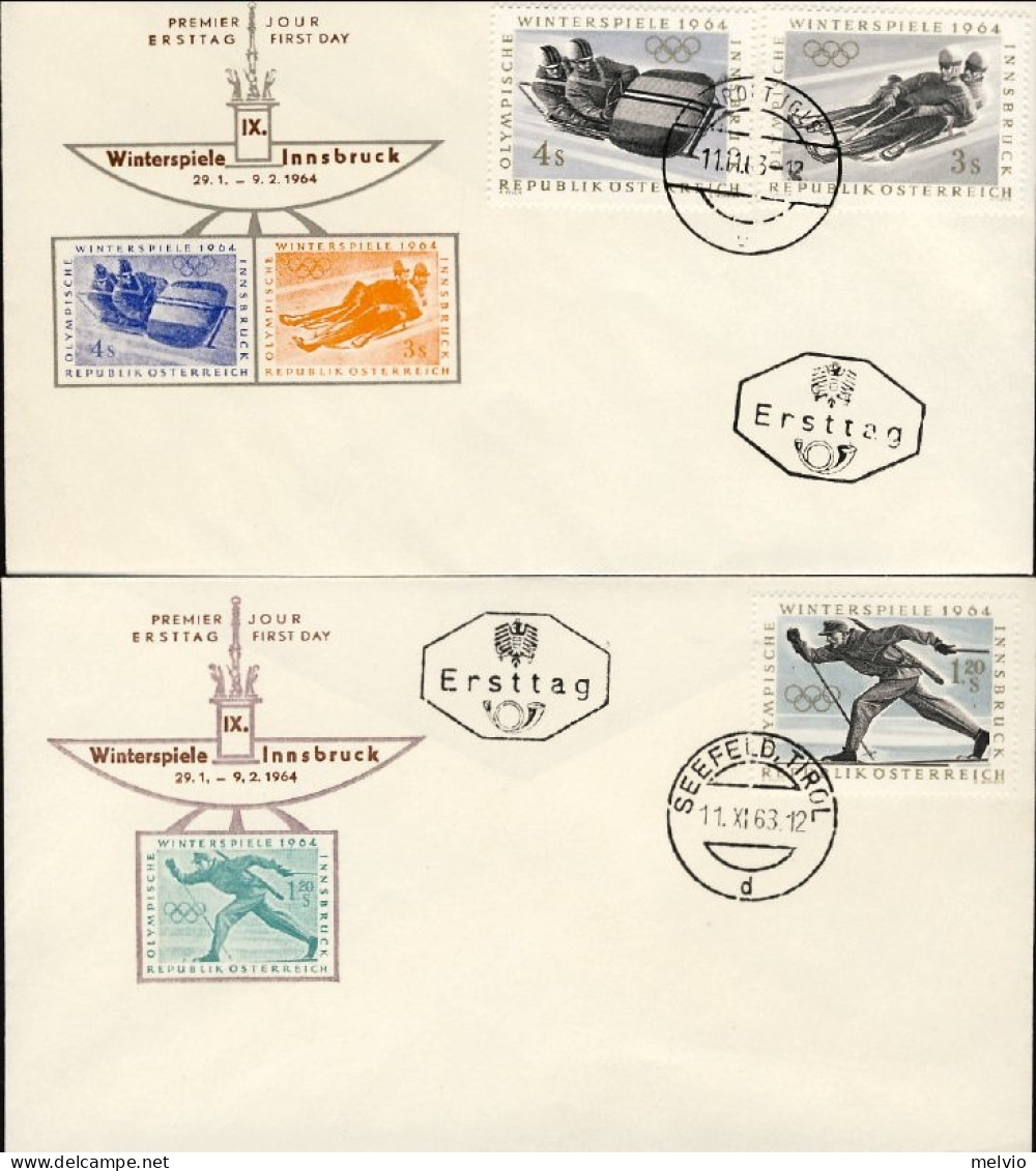 1963-Autriche Osterreich Austria S.7v."Olimpiadi Invernali Di Innsbruck"su Quatt - FDC