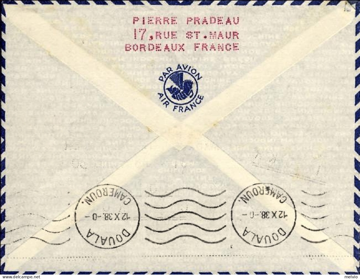 1938-France Francia Diretto In Camerun Via Dakar - Sonstige & Ohne Zuordnung