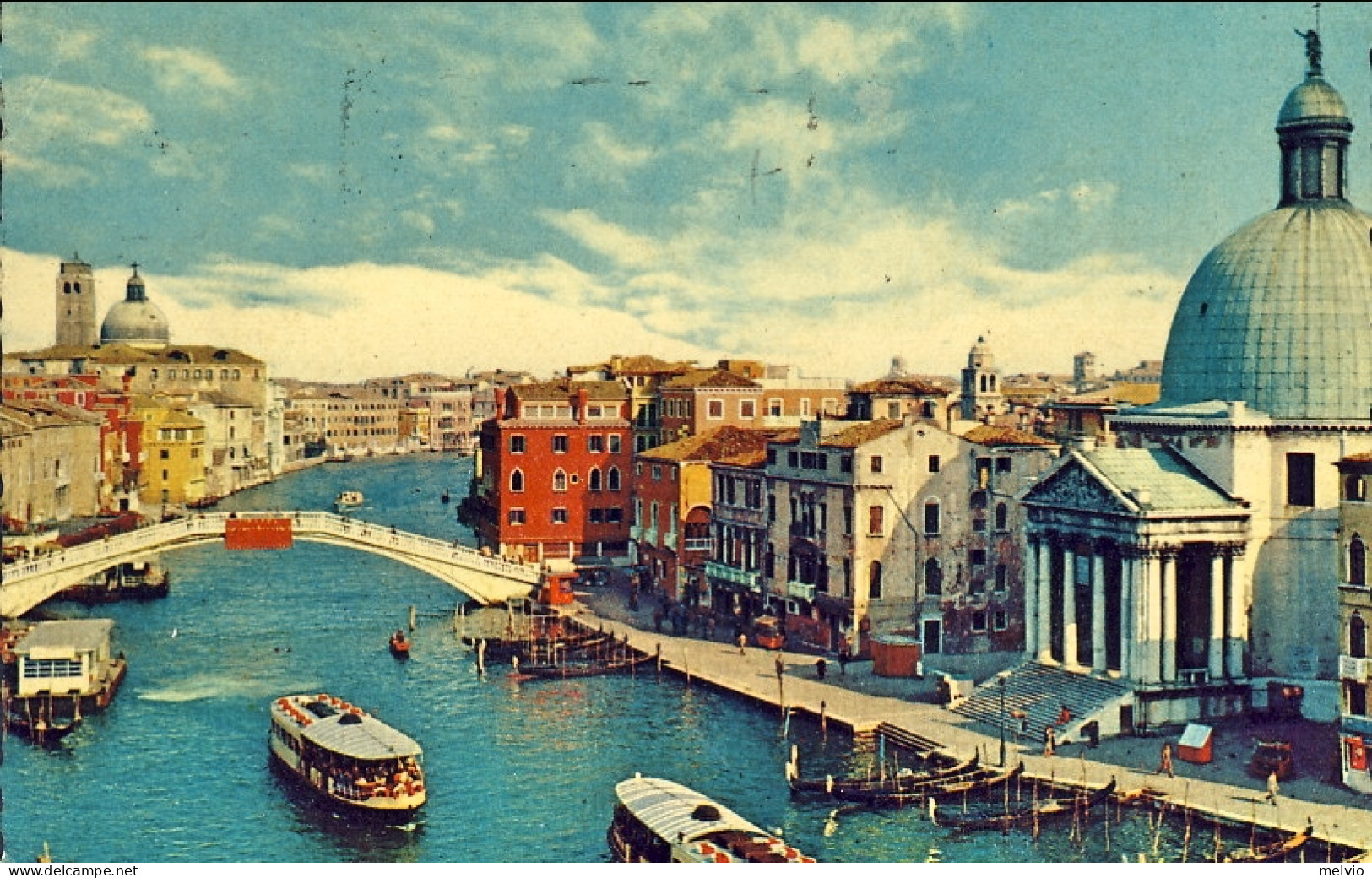 1960-cartolina Venezia Ponte Degli Scalzi Affrancata L.35 Guerra Dell'indipenden - Venezia (Venice)
