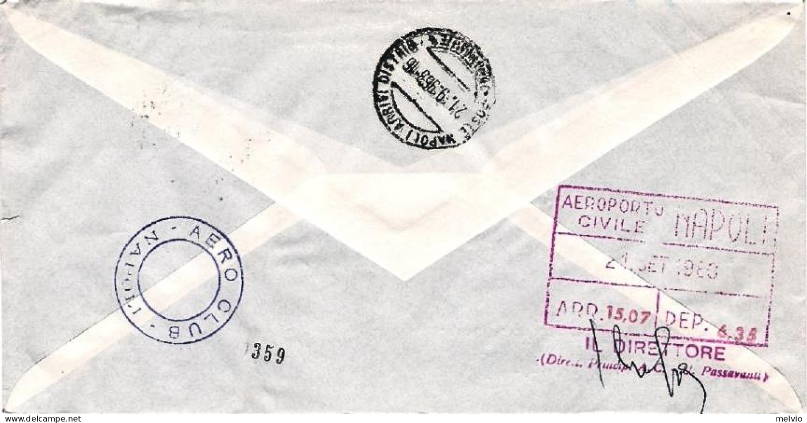 San Marino-1963 Europa 63 Terza Mostra Del Francobollo Europeo Volo Speciale Nap - Poste Aérienne