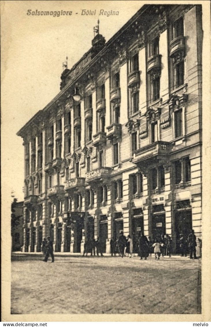 1925-cartolina Salsomaggiore Parma Hotel Regina Annullo Frazionario Salsomaggior - Parma