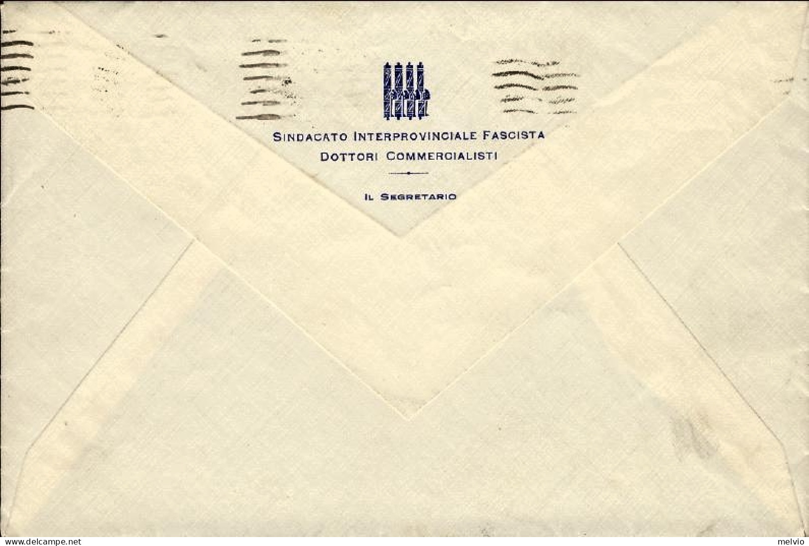 1941-busta Con Lettera Del Sindacato Interprovinciale Fascista Dei Dottori Comme - Marcofilía