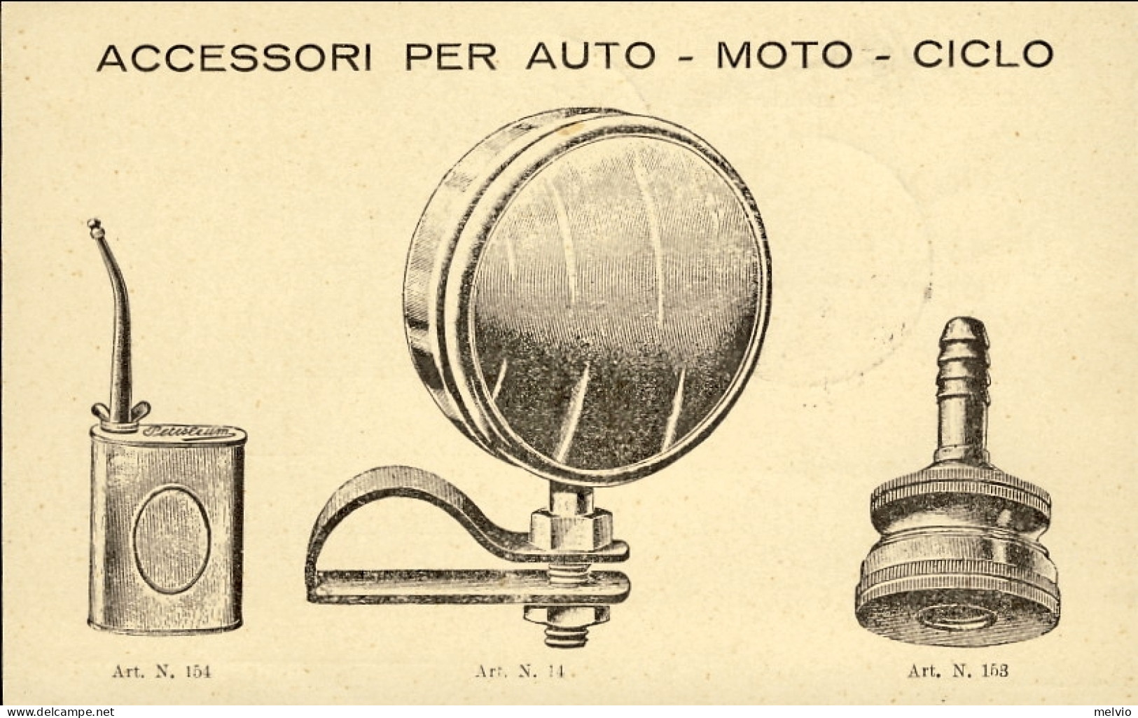 1926-cartolina Illustrata "accessori Per Auto-moto-ciclo" Affrancata Coppia 7,5  - Marcofilía