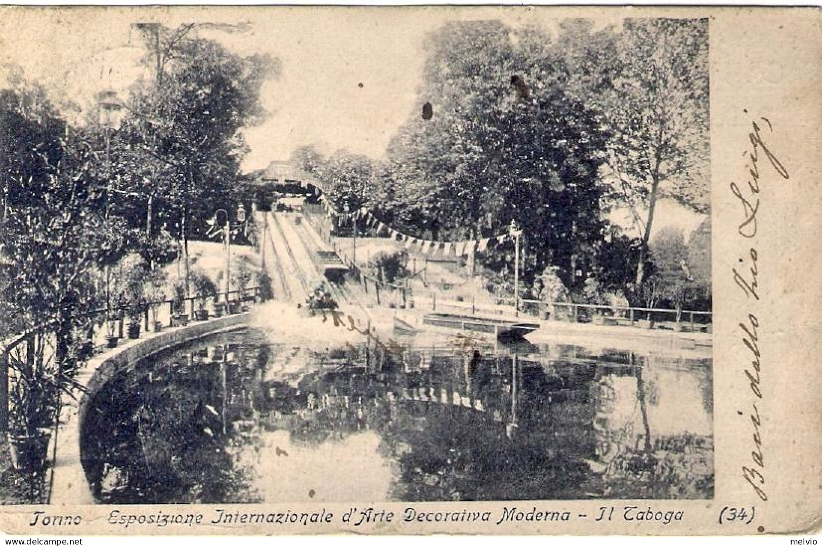 1902-"Il Toboga" Cartolina Illustrata Torino Esposizione Internazionale D'arte D - Other & Unclassified