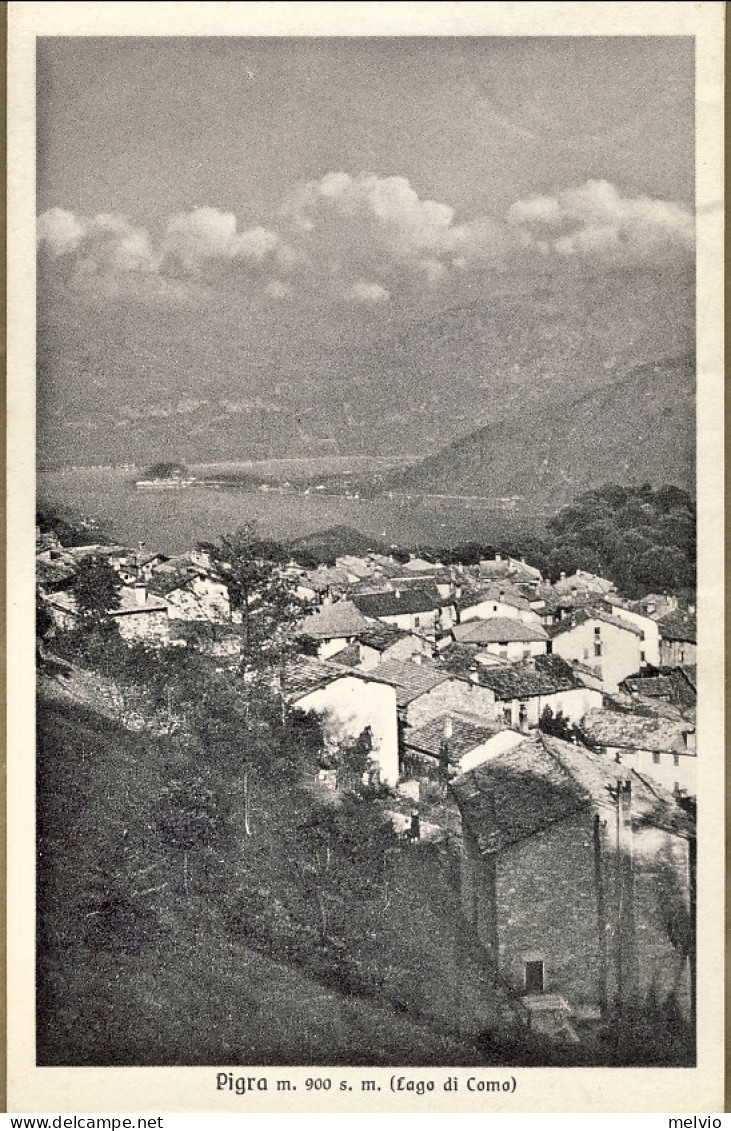 1943-cartolina Pigra Lago Di Como Affrancata 5c.+25c. Imperiale - Como