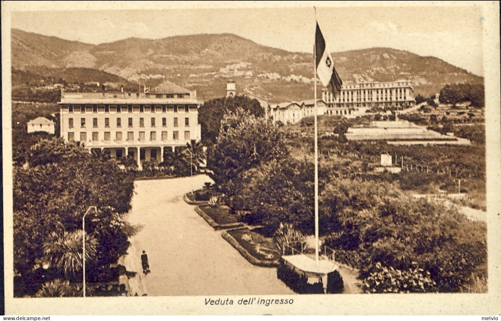 1943-cartolina Istituto Ospedaliero In Pietra Ligure-veduta Dell'ingresso Affran - Savona