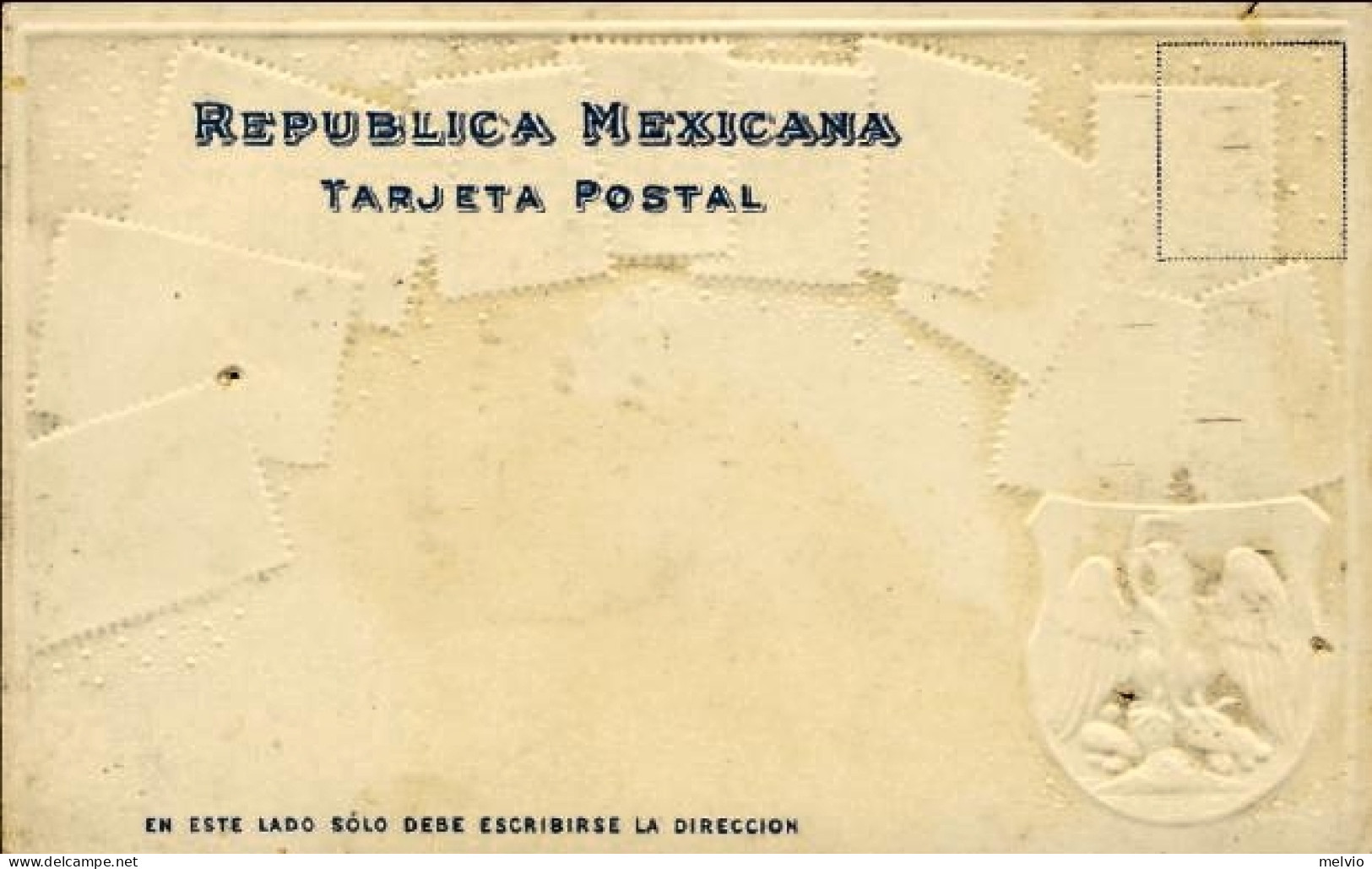 1904-Messico Con Raffigurazione Di Francobolli Messicani A Rilievo - Mexiko