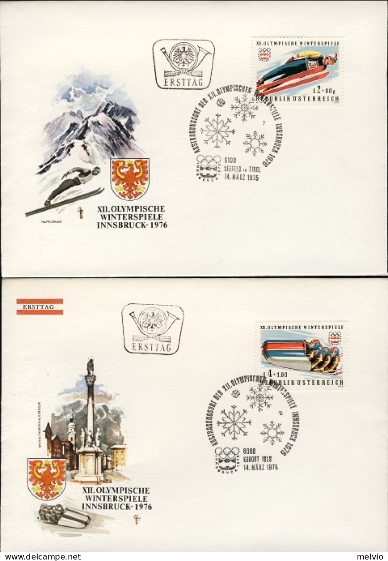 1975-Autriche Osterreich Austria S.4v."giochi Olimpici Invernali Innsbruck"su Qu - FDC