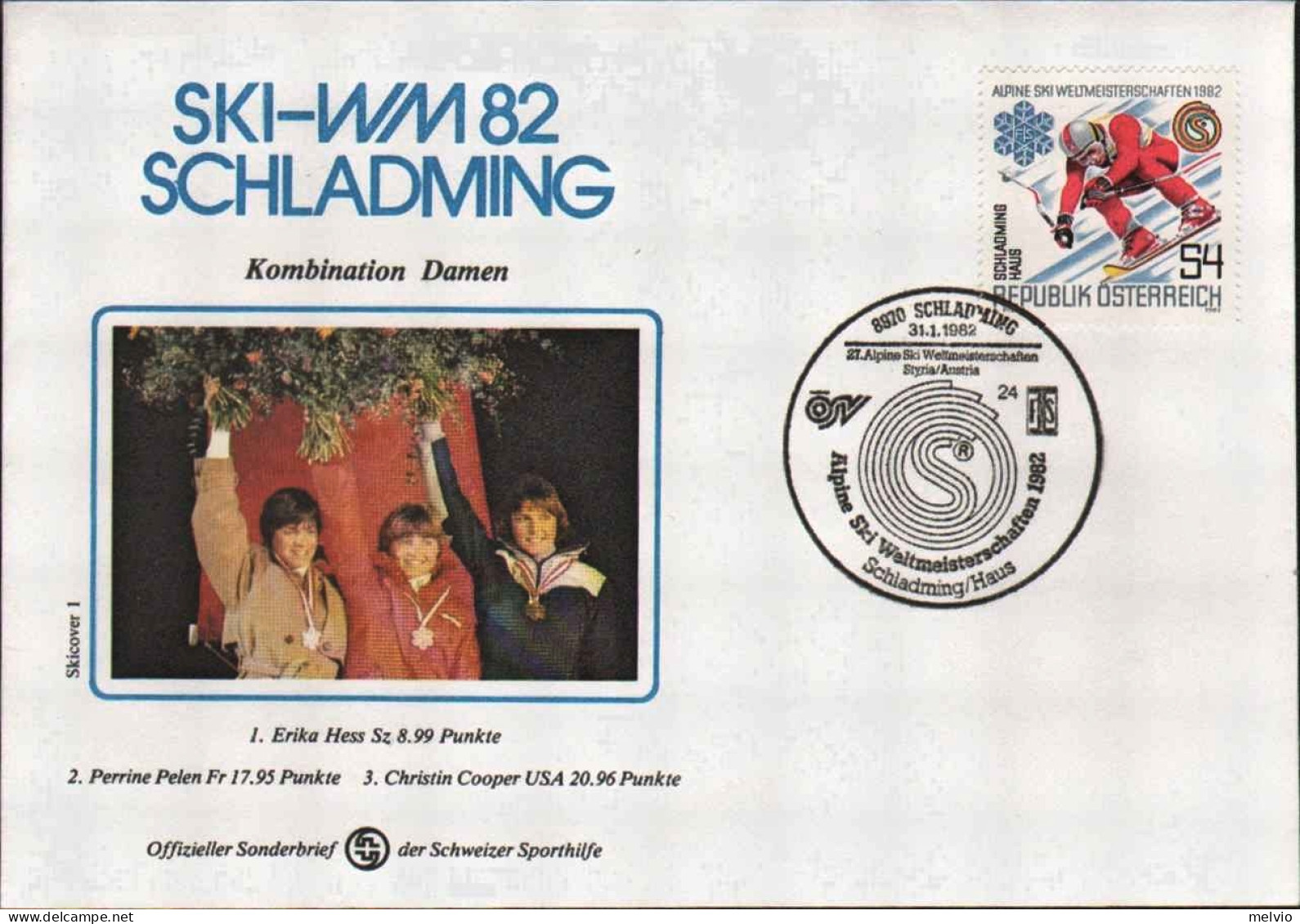 1982-Autriche Osterreich Austria S.1v."campionati Mondiali Di Sci Alpino"su Fdc  - FDC