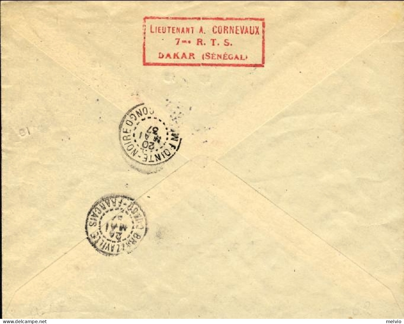 1937-Costa D'Avorio Servizio Aereo I^volo Senegal Congo Del19 Maggio - Briefe U. Dokumente