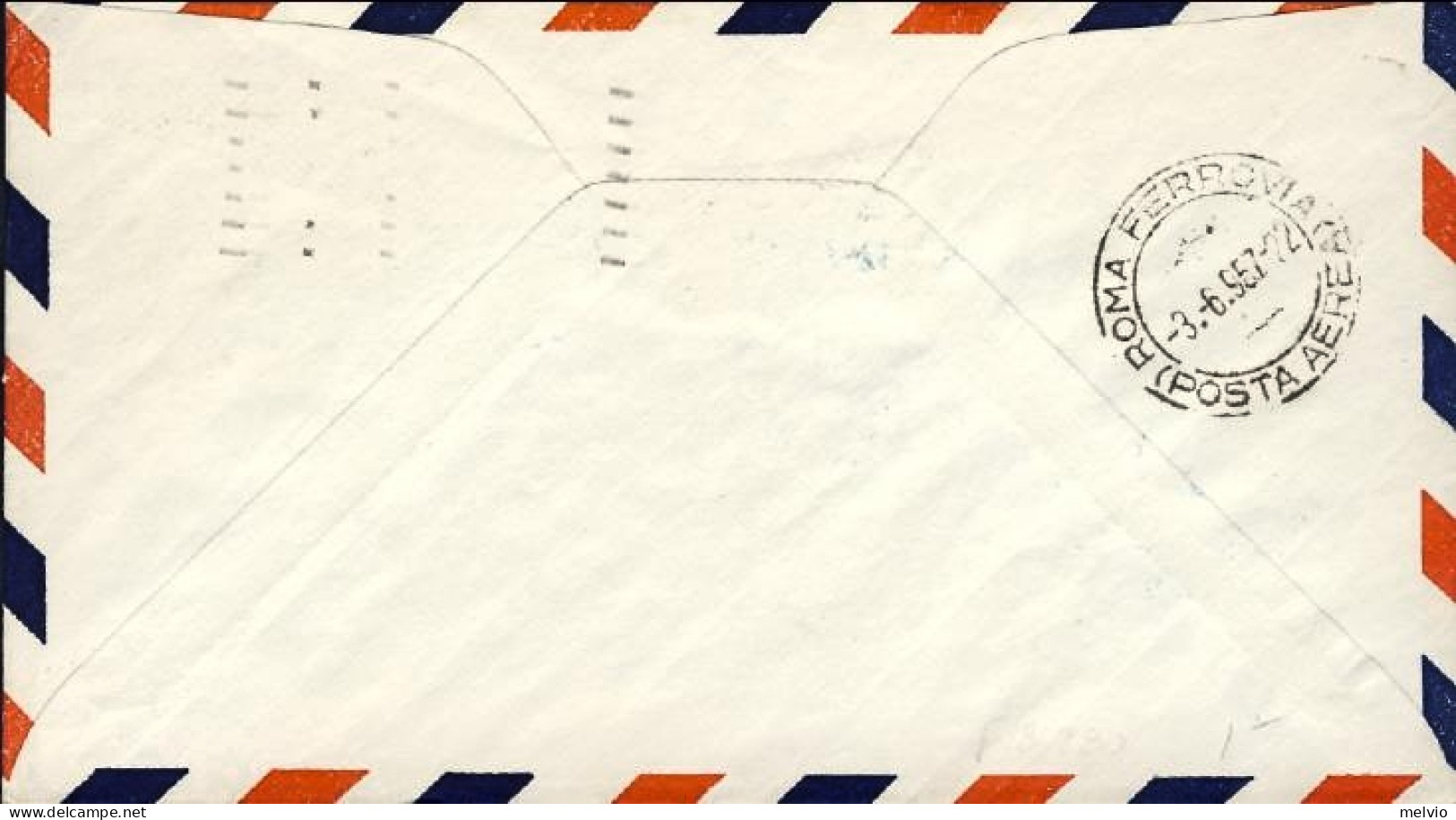 1957-U.S.A. I^volo Pan Am Chicago Roma Del 2 Giugno Cachet E Firma Del Postmaste - Other & Unclassified