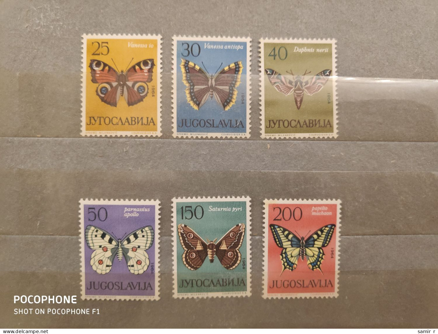1964	Yugoslavia	Butterflies (F90) - Unused Stamps