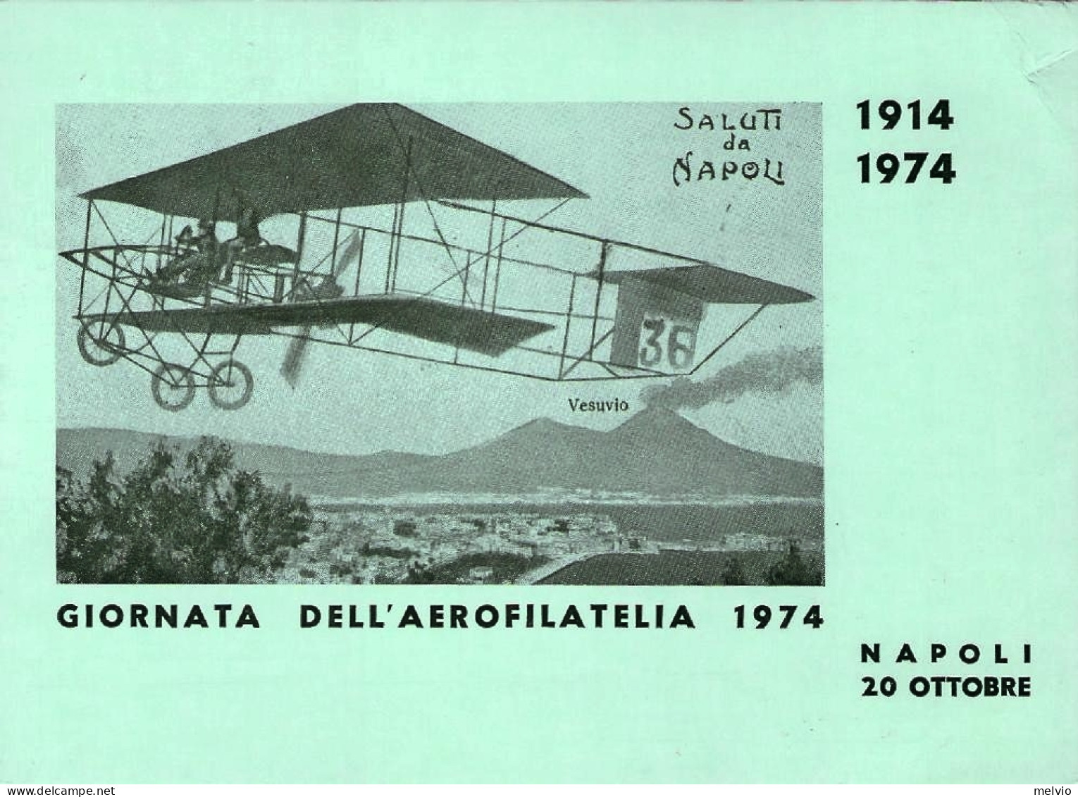 1974-cartolina Illustrata E Cachet Napoli Giornata Dell'aerofilatelia 30 Ottobre - Napoli (Naples)