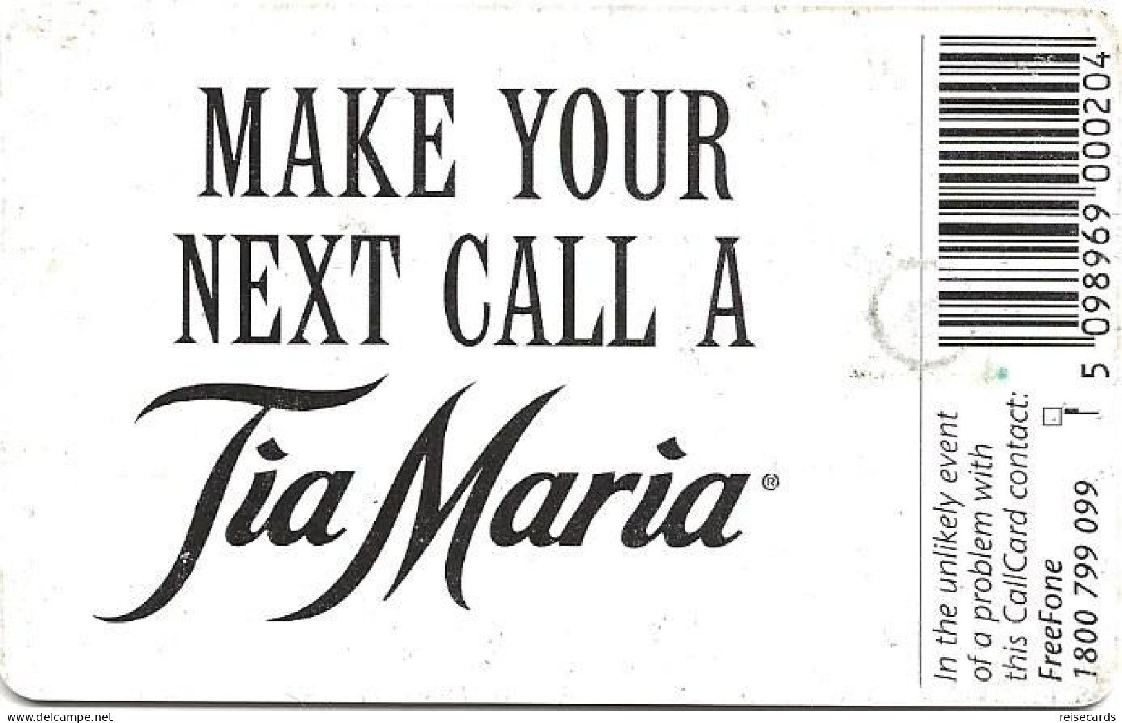 Ireland: Telecom Eireann - 1996 Tia Maria - Ierland