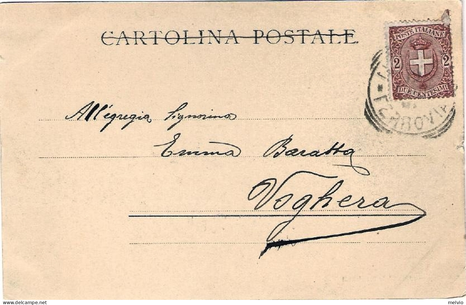1899-cartolina Ricordo Di Napoli Affrancata 2c. Stemma Viaggiata - Napoli