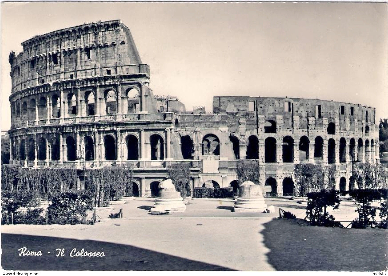 1960-cartolina Roma Il Colosseo Affrancata L.15 XVII^Olimpiade Annullo Meccanico - Other & Unclassified