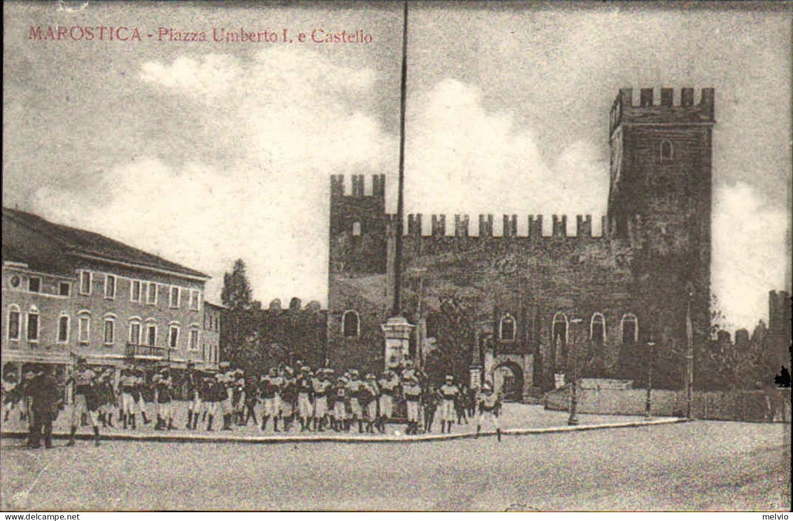 1920circa-"Marostica Piazza Umberto I E Castello" - Vicenza