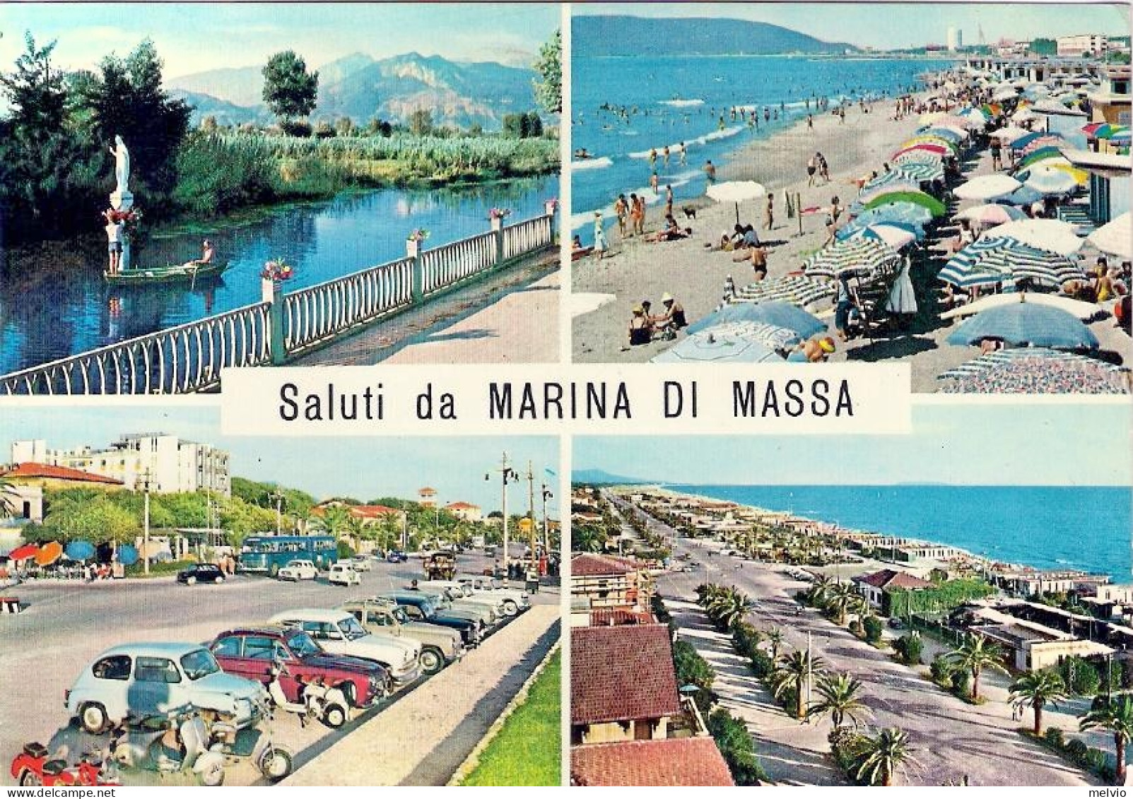 1959-cartolina Marina Di Massa Diretta In Francia Affrancata L.25 Siracusana Iso - Massa