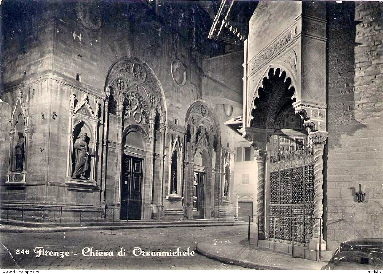 1955-cartolina Firenze Chiesa Di Orsanmichele Diretta In Francia Affrancata L.35 - Firenze