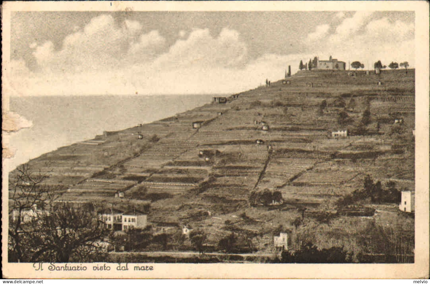 1947-santuario Madonna Della Guardia Capo Verde Sanremo Cartolina Ricordo Affran - San Remo