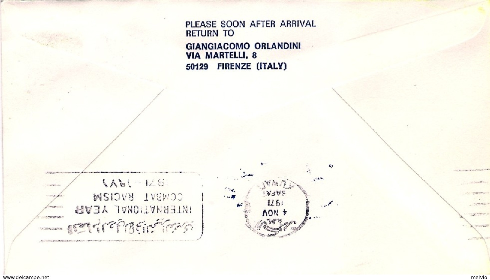 Vaticano-1971 I^volo Boeing 747 Lufthansa Roma Kuwait Del 3 Novembre - Poste Aérienne