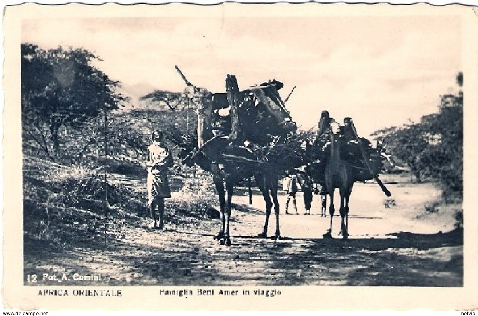 1940-Eritrea Cartolina Africa Orientale Famiglia Beni Amer In Viaggio,diretta In - Eritrea