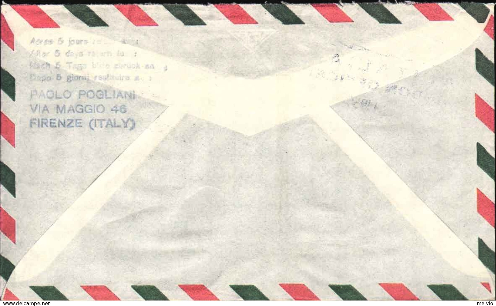 San Marino-1959 Affrancato L.60 XXXVI Fiera Di Milano,isolato,con Bollo Di Arriv - Airmail