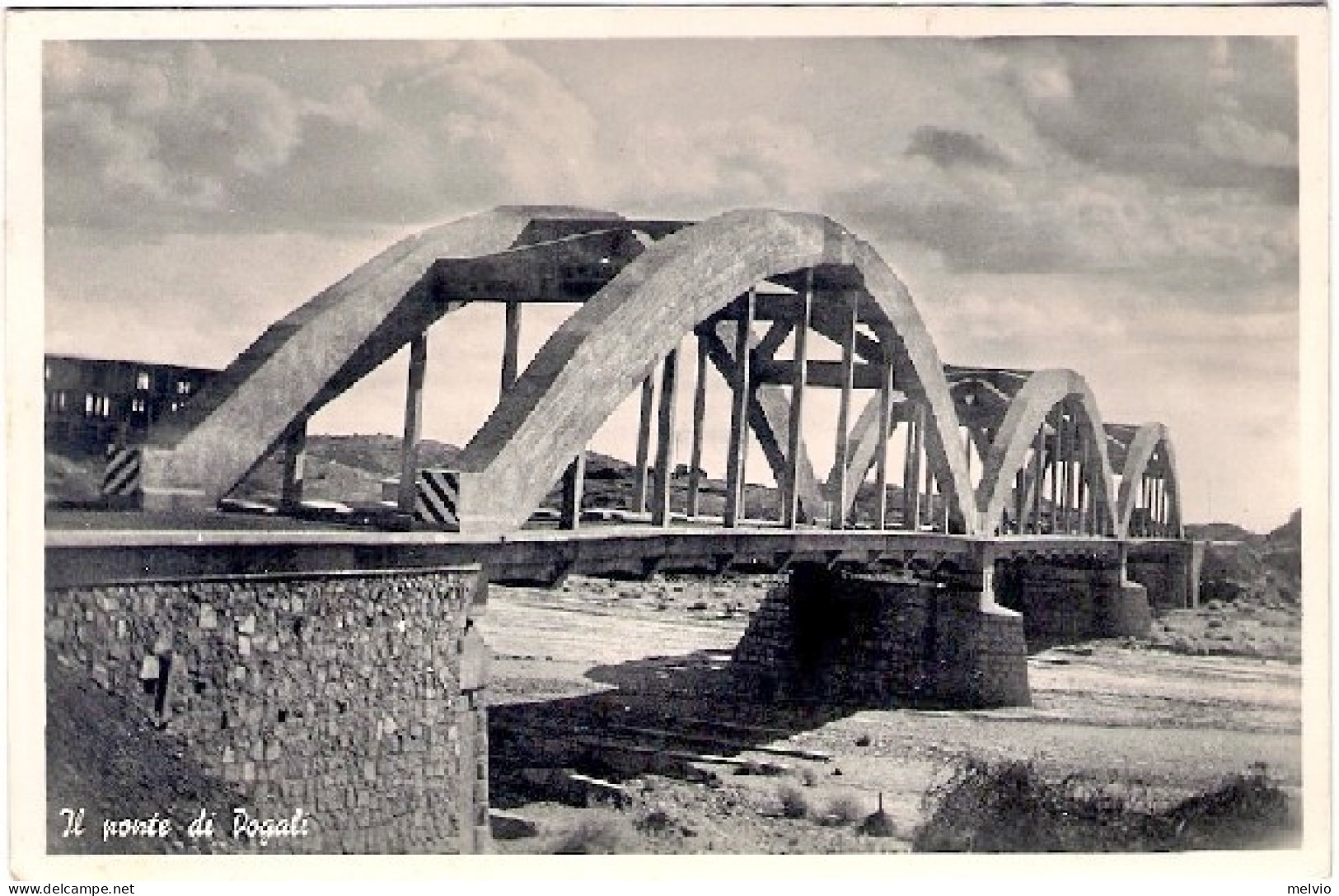 1938-Eritrea Cartolina Foto Massua Il Ponte Di Dogali,diretta In Italia Affranca - Eritrea