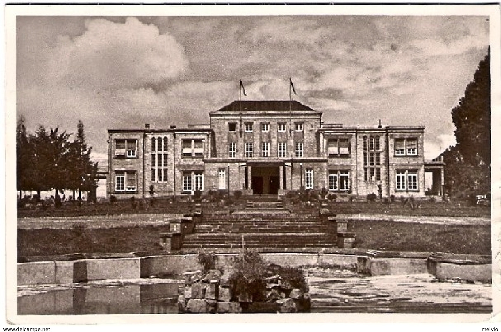1938-Eritrea Cartolina Foto Addis Abeba Il Palazzo Del Governo Generale,diretta  - Eritrea