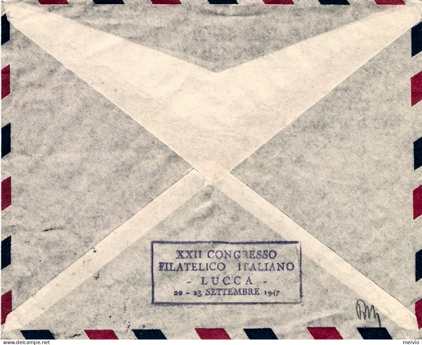 1947-busta Ufficiale Volo Speciale Lucca Milano Del 20 Settembre+XXII^congresso  - Luchtpost