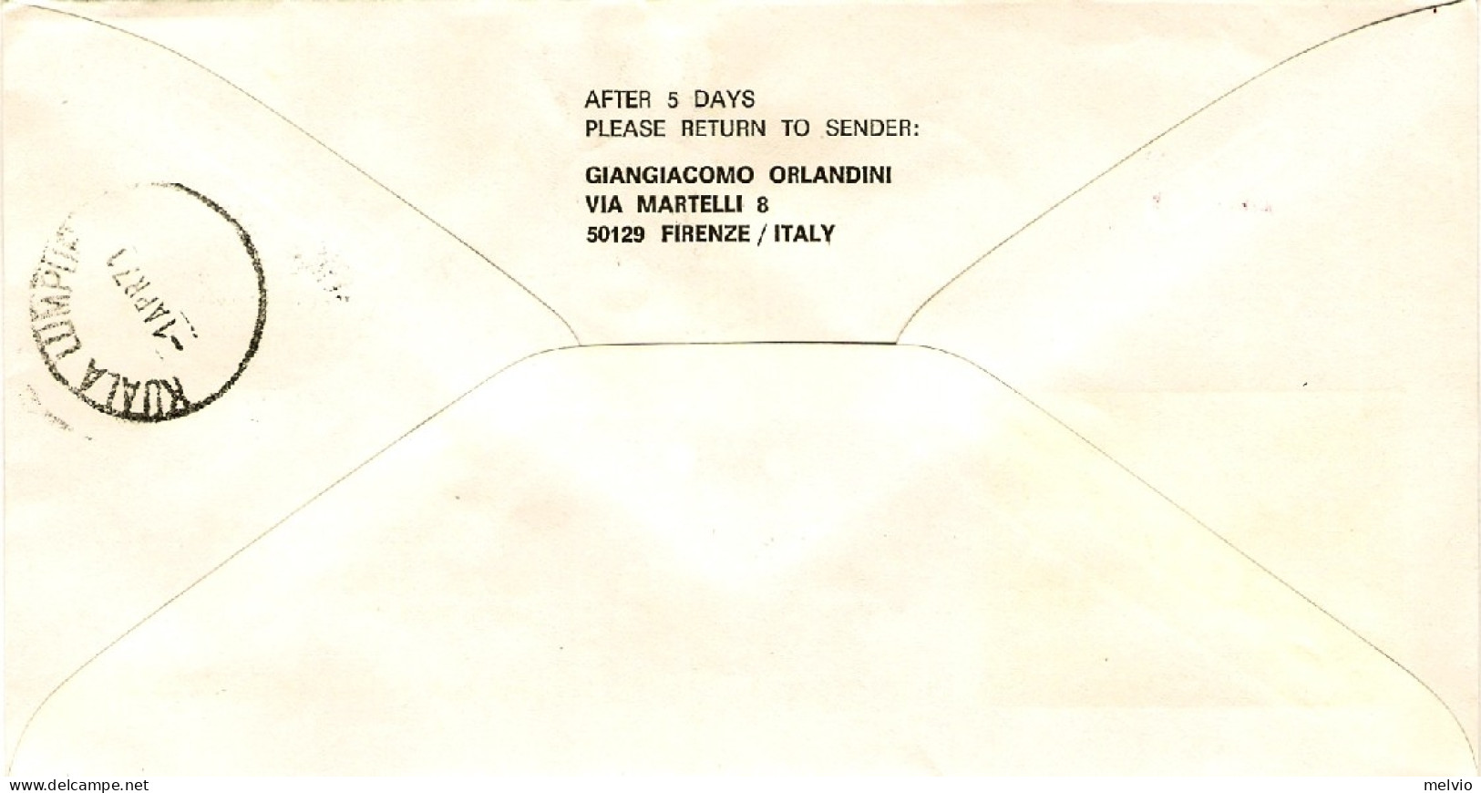 Vaticano-1971 Raccomandata I^volo Alitalia Roma Kuala Lumpur - Airmail