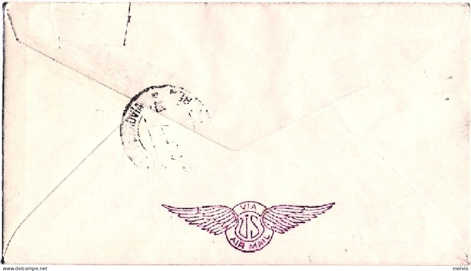 1947-U.S.A. Con Bollo Illustrato I^volo TWA To Italy Tratta Detroit-Roma Del 16  - 2c. 1941-1960 Briefe U. Dokumente