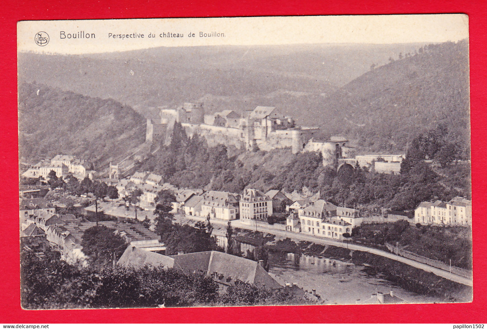 E-Belgique-174P62  BOUILLON, Perspective Du Château De Bouillon Et Vue Générale Sur La Ville, Cpa BE - Bouillon