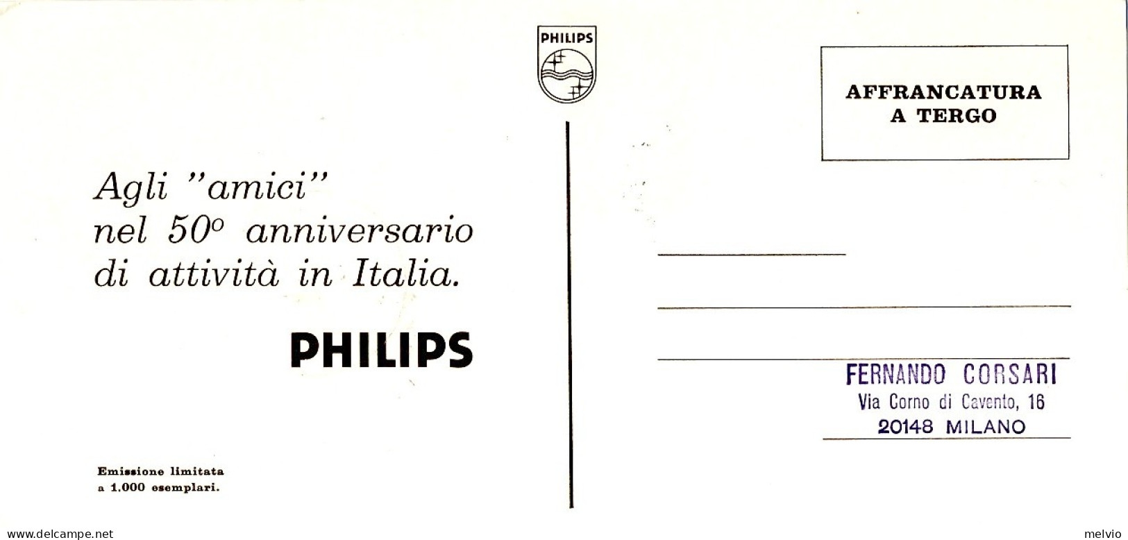 1965-cartolina Mongolfiera Philips Volo Padova Villafranca Del 13 Giugno - Luchtpost