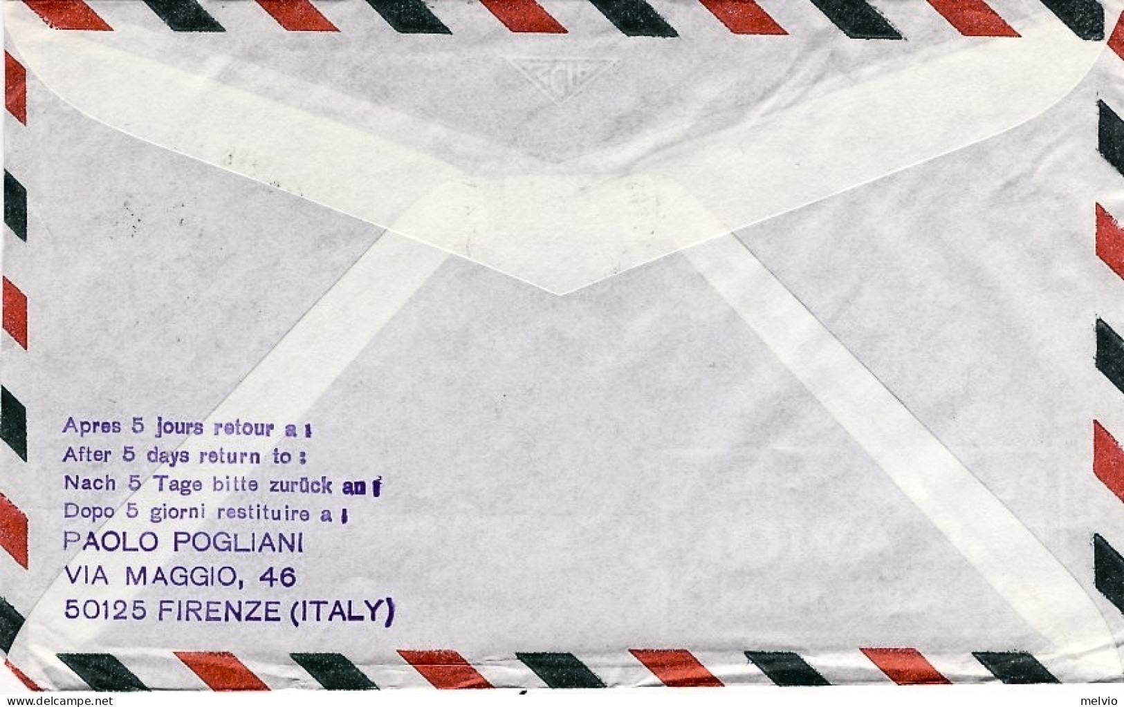 1969-I^volo Con Caravelle AZ 424 Roma-Norimberga Dell'11 Agosto - Airmail