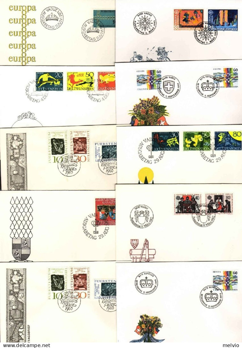 1962/95-Liechtenstein Interessante Lotticino Composto Da 20 Lettere Illustrate Q - Andere & Zonder Classificatie