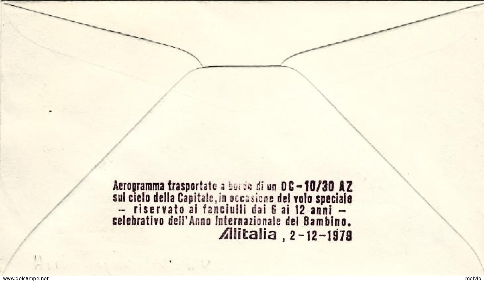 1979-volo Speciale Alitalia Sul Cielo Di Roma Del 2 Dicembre - Airmail