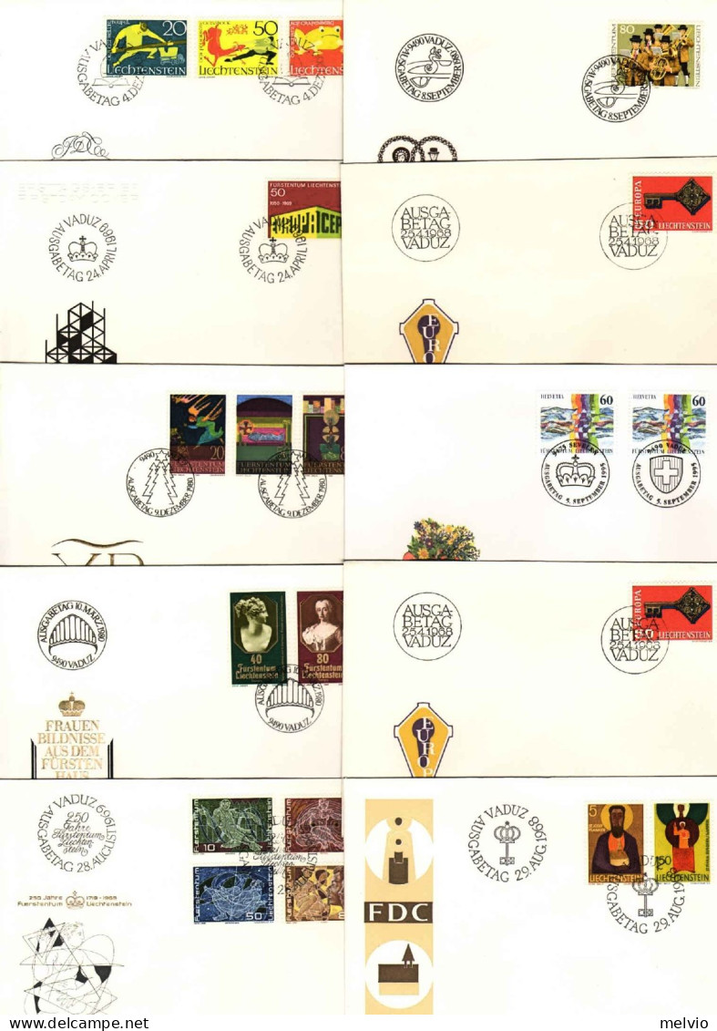 1962/95-Liechtenstein Interessante Lotticino Composto Da 20 Lettere Illustrate C - Andere & Zonder Classificatie