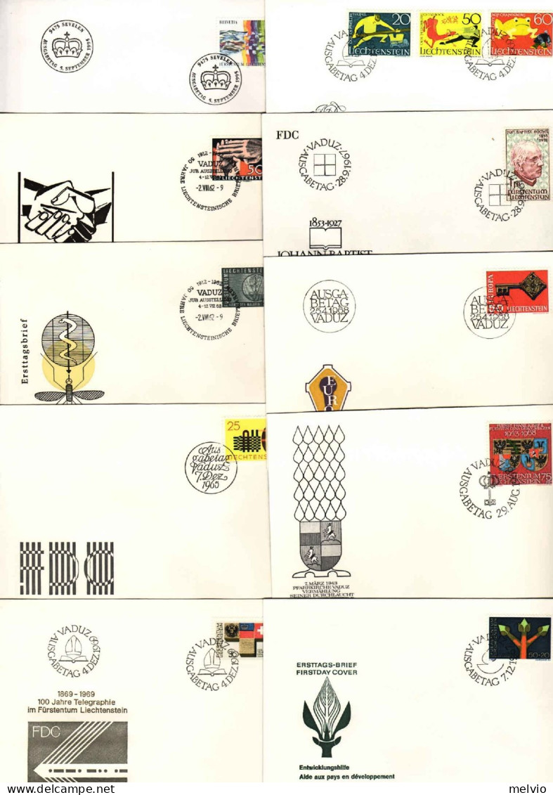 1962/95-Liechtenstein Interessante Lotticino Composto Da 20 Lettere Illustrate Q - Andere & Zonder Classificatie