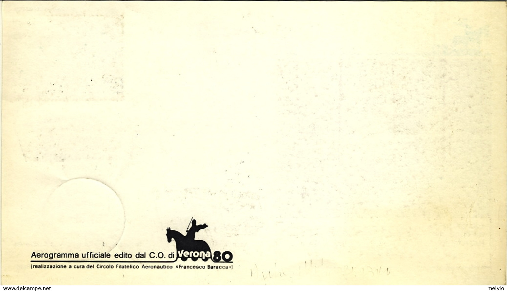 1981-cartolina Verona 80 Posta Aerea Supersonica Villafranca-Ramstein - 1981-90: Marcophilie